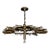 Snowflake Medial Chandelier in Brass Finish For Sale
