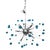 Contemporary Murano Glass Sputnik Blue Italian Handmade Chandelier For Sale