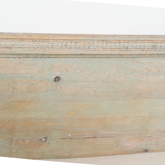 Early 19th Century Swedish Original Painted Gustavian Narrow Bench For Sale - Image 9 of 17