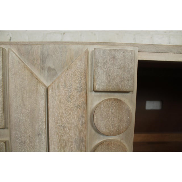 Wood Late 20th Century Brutalist Media Cabinet For Sale - Image 7 of 8