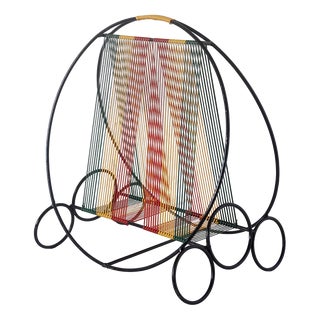 Mid-Century Modern French Vinyl Record Stand, 1960 For Sale