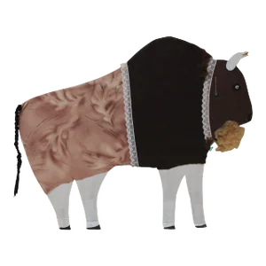 Folk Art Buffalo by Renowned Navajo Artist Mamie Deschille