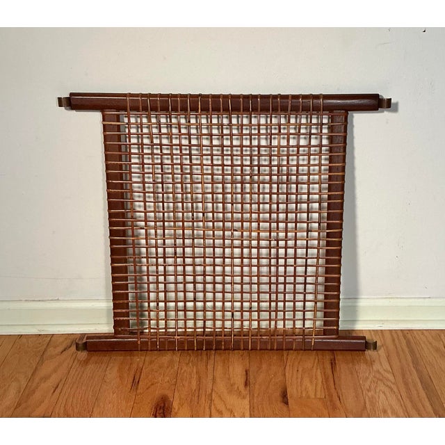 Wood Mid-Century Modern Dux Teak & Cane Square End Table, Made in Sweden Circa 1960s For Sale - Image 7 of 12