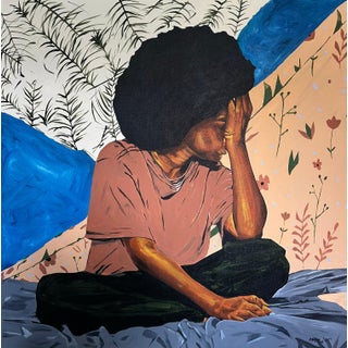 Not Again, Emmanuel Akolo (2025), Acrylic on Canvas For Sale