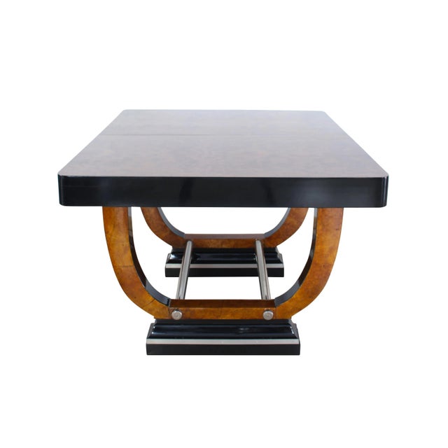 Expandable Art Deco Dining Table, Thuja Roots, Lacquered, France, circa 1930 For Sale - Image 13 of 18