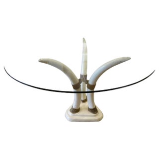 Italian Faux Tusk Center Table For Sale