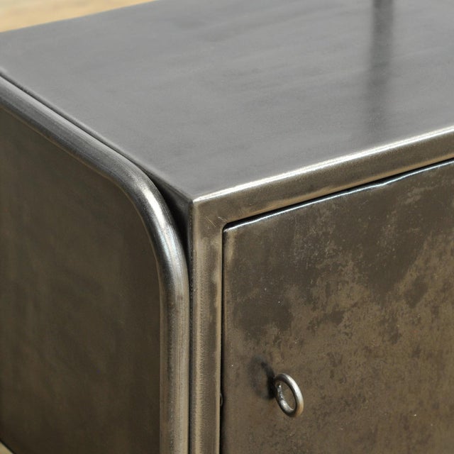 Black Iron Bedside Tables, 1950s, Set of 2 For Sale - Image 8 of 11