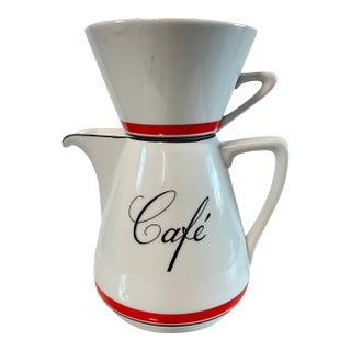 Mid 20th Century Modern Bon Appetite Porcelain Pour Over Coffee Service ‘Cafe’ For Sale