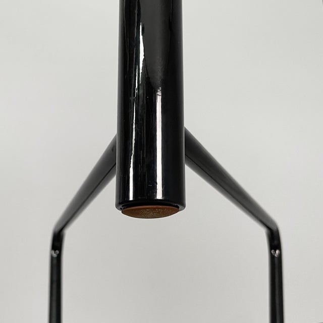 Italian Modern Coffee Table with Ashtray in Black Metal and Glass, 1980s For Sale - Image 14 of 18
