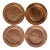 Mid 20th Century Swedish Åry Nybro Fanérprodukter Bentwood Teak Plates- Set of 4 For Sale