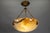 French Art Deco Cream Alabaster and Brass Pendant Light, 1920s For Sale - Image 15 of 18