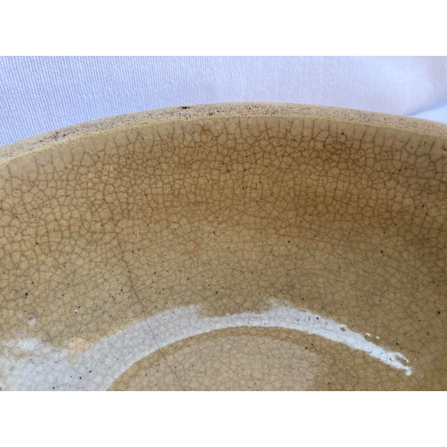 Turn of the 20th Century Banded Yelloware Covered Bowl For Sale - Image 4 of 9