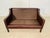 Vintage Danish Dark Cognac Leather Two-Seater Sofa from Stouby, 1960s For Sale - Image 10 of 18