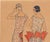 Mauve 1922 Set of 2- French Art Deco Fashion Pochoirs For Sale - Image 8 of 9