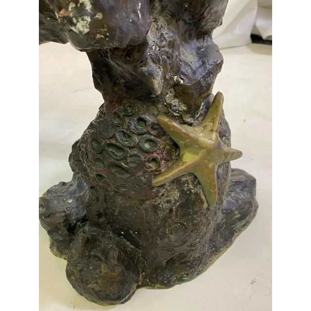 Bronze Modernist Bronze Sculptural Sea Scape Console Table For Sale - Image 8 of 10