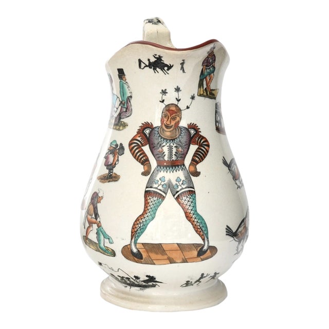 19th Century Grimaldi the Clown Puzzle Jug For Sale