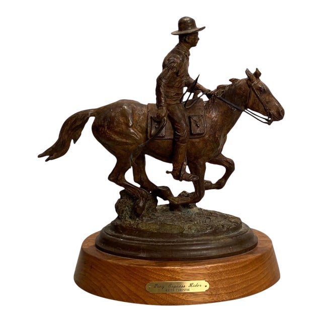 20th Century Realist Pony Express Rider by Keith Christie For Sale