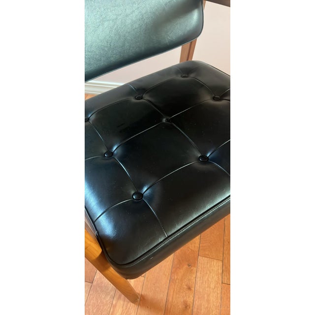 1960s Set of 2 Mid-Century Modern Dining Chairs in Teak & Naugahyde by Svegards Markaryd, Sweden, Circa 1960's For Sale - Image 5 of 16