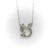 Art Deco 1940s Retro Platinum Encrusted Squirrel Pendant With 14k White Gold Chain For Sale - Image 3 of 9