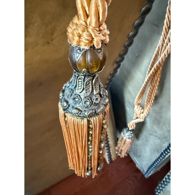 Brown Mid 19th Century Knole Style Antique Leather 4 Seater Drop Arm Sofa and 2 Chairs For Sale - Image 8 of 12