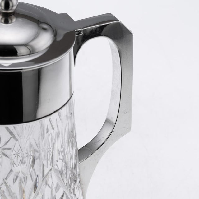 Antique English Silver and Cut Glass Claret Jug, 1906 For Sale - Image 10 of 16