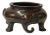Oriental Brown Finish Metal Incense Burner Elephant Head Accent For Sale