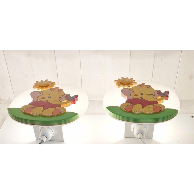 Vintage Italian Children's Room Wall Lamps by Aracne, 1990s, Set of 2 For Sale - Image 6 of 7
