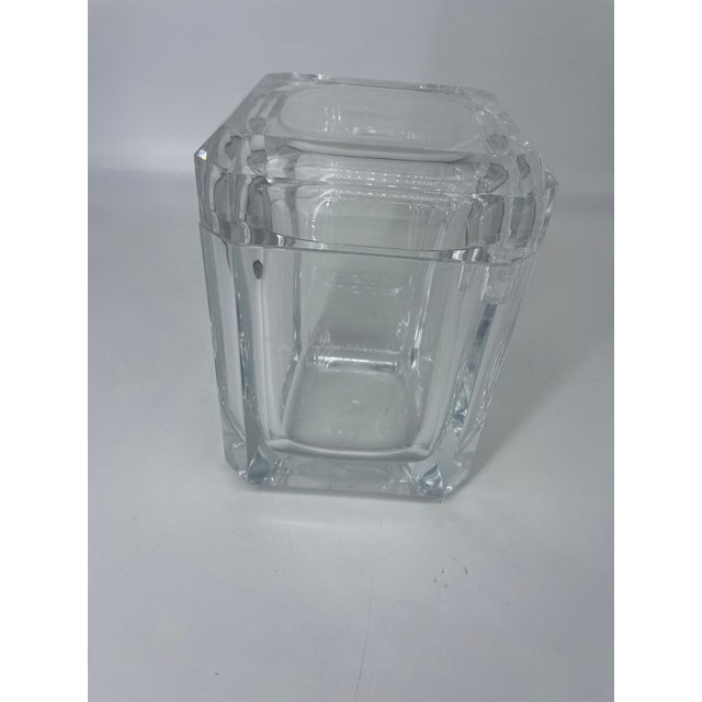 Transparent 1990s Lucite Diamond Ice Bucket by Grainware For Sale - Image 8 of 8