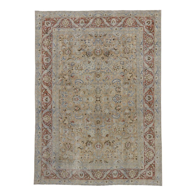 Antique Persian Mood Rug - 07'11 X 10'11 For Sale