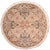 Shabby Chic 1990's Medallion Tulip Pak-Persian Gold/Pink Wool Round Rug- 8'2'' X 8'3'' For Sale - Image 9 of 9
