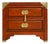 1970s Campaign Chinoiserie Nightstand by Huntley for Thomasville, Double-Ring Hardware For Sale