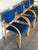 Nr. Søby Møbelpolstring Blue Upholstered Armchairs Set of 4 Danish Mid-Century Modern 1980s For Sale - Image 4 of 14