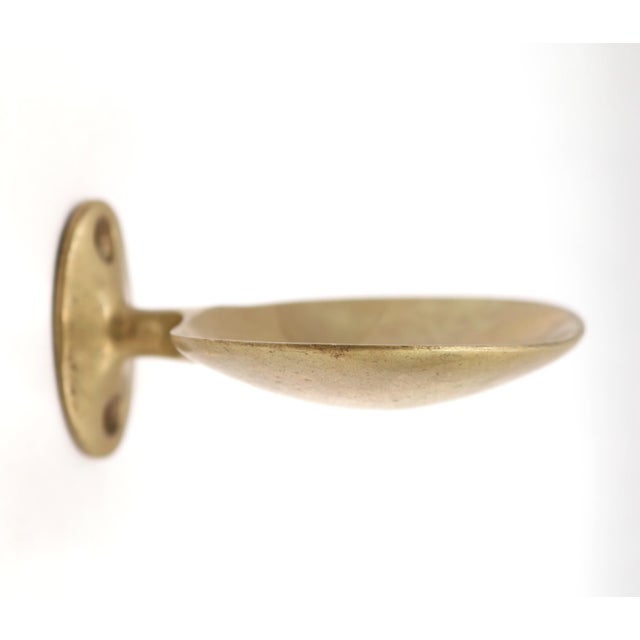 Traditional Vintage Brass Wall Mount Soap Holder For Sale - Image 3 of 5