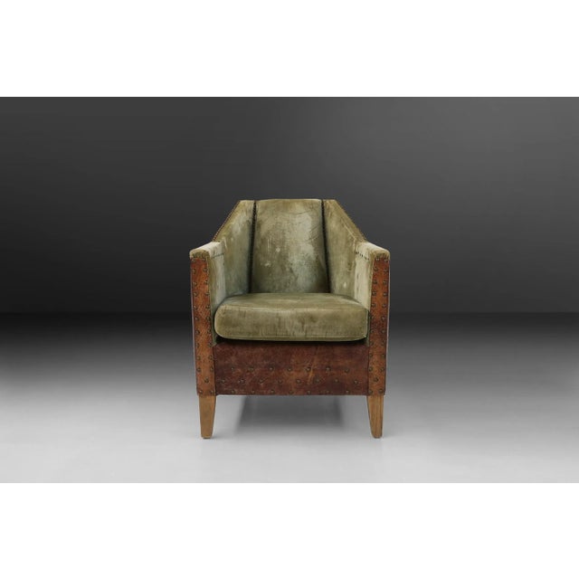 Art Deco Armchair in Leatherette For Sale - Image 10 of 10