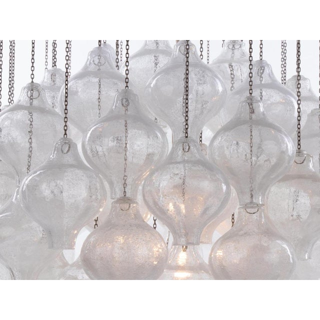 1960s Austrian Tulipan Chandelier or Pendant Light in Blown Glass from Kalmar, 1960s For Sale - Image 5 of 13