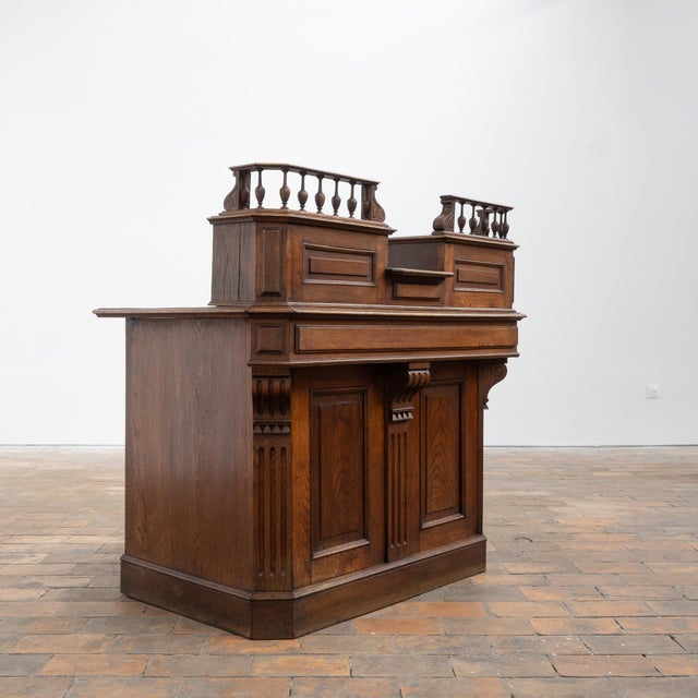 Oak Pharmacy Counter, 1900 For Sale - Image 3 of 10