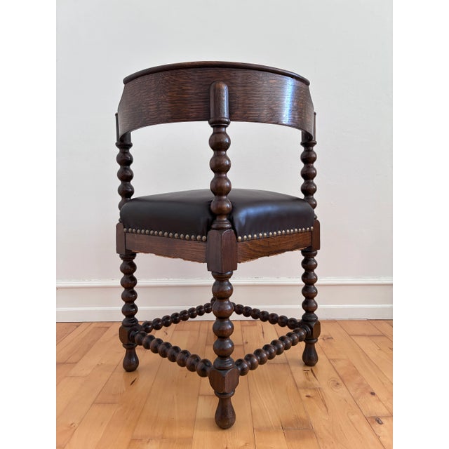 Antique Edwardian Bobbin Corner Chair, English 1900 For Sale - Image 4 of 14