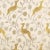 Sample - Schumacher Les Gazelles Au Bois Fabric in Ecru For Sale