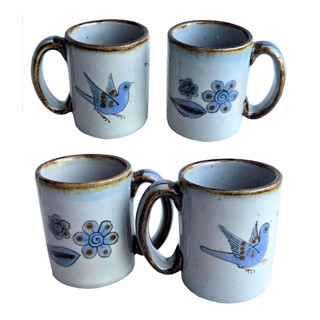 Ceramic Vintage Set of Tonala El Palomar Blue by Ken Edwards Pottery Dinnerware, 31 Pieces For Sale - Image 7 of 14