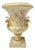Vintage Victorian Style Floral and Gilt Griffin Handled Porcelain Urn For Sale