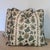 Soane Britain Filigree Flower in Gilt on Stone Linen Pillows With Green Cord - Double Sided For Sale In Greensboro - Image 6 of 8