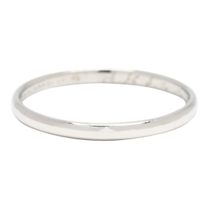 Antique Art Deco Thin Plain Band, Platinum, Ring Size 5.5, Stackable
