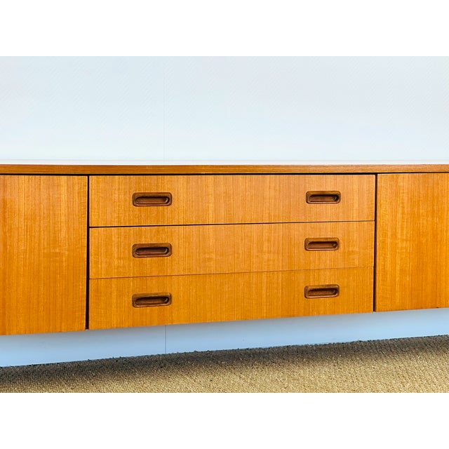 Brown Scandinavian Teak Sideboard, 1960s For Sale - Image 8 of 18