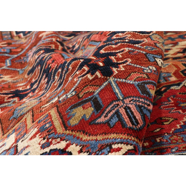 Antique Persian Heriz Rug, 09'10 X 13'10 For Sale In Dallas - Image 6 of 10