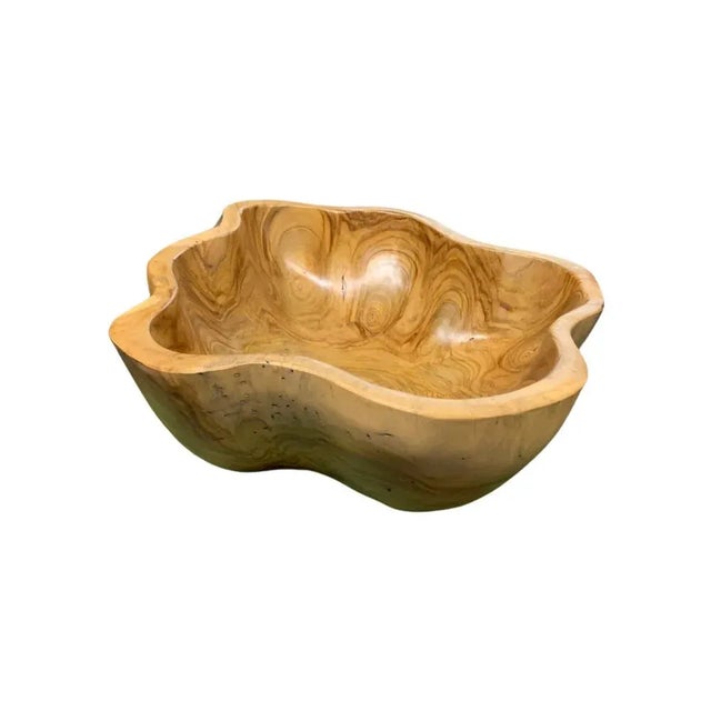 Medium Wooden Bowl For Sale - Image 4 of 5