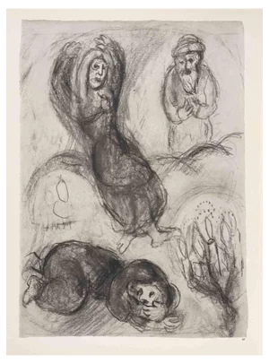 Marc Chagall, Amnon and Tamar, Héliogravure, 1960