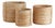 Cane Rattan Mini Round Baskets, Set Of 3 For Sale