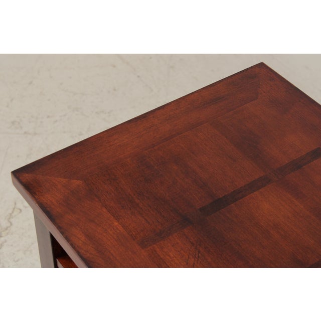 Arts & Crafts 2 Tier 1 Drawer Cherry Sofa Table For Sale - Image 12 of 13