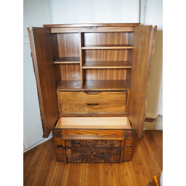 Lane Furniture 1970s Lane Furniture "Pueblo" Brutalist Dresser For Sale - Image 4 of 6