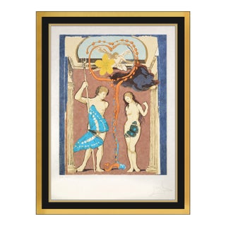 1978 Le Judgement Surrealism Brown Lithograph Salvador Dalí For Sale